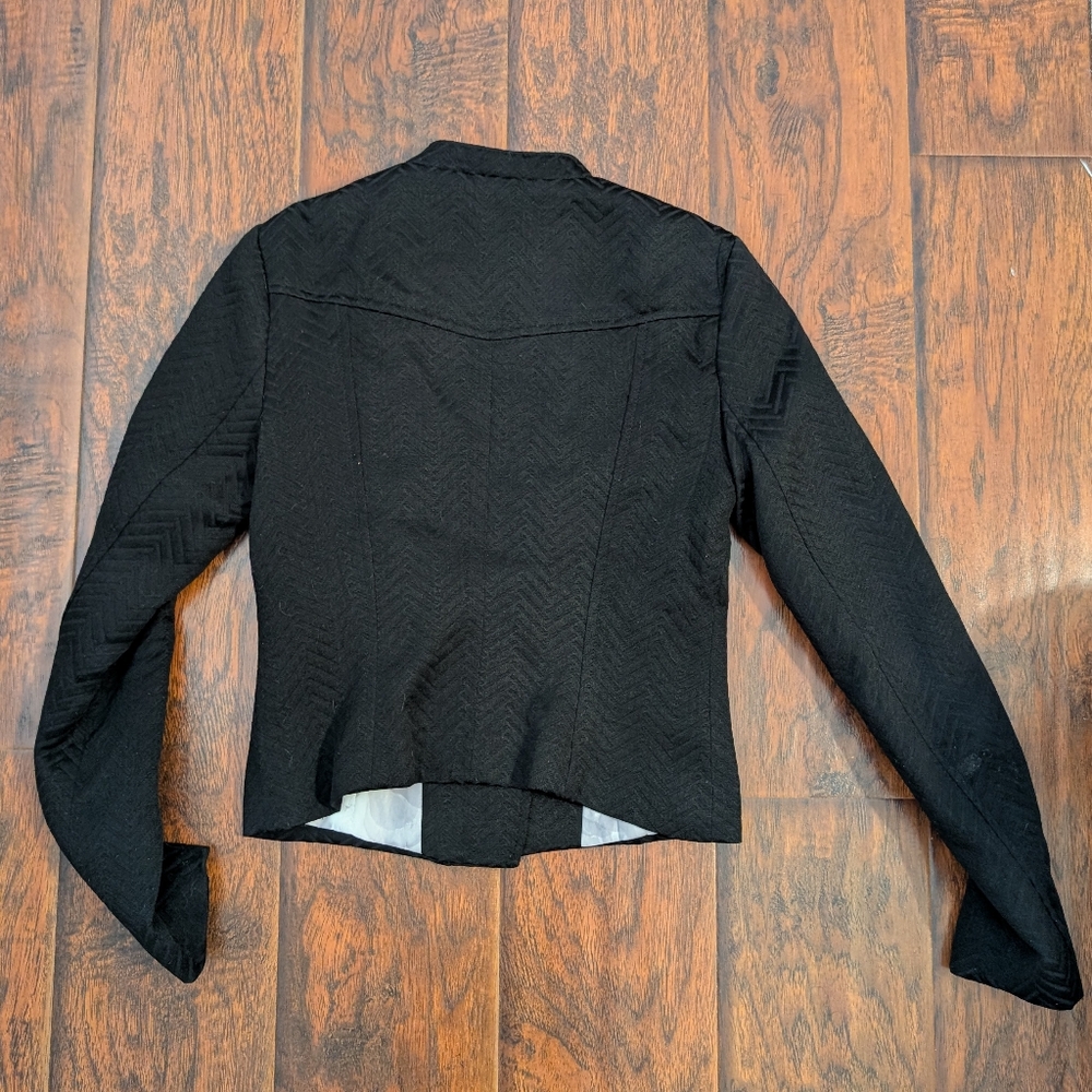 Patterned Cloth Biker Jacket - Picture 6 of 6
